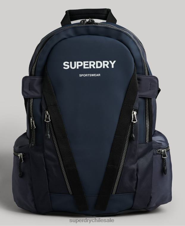 hombres Superdry Armada mochila con gráfico de lona de montaña 2R68Z113