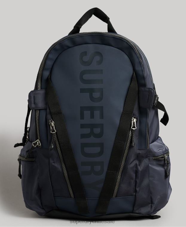 hombres Superdry Armada mochila con gráfico de lona de montaña 2R68Z1832
