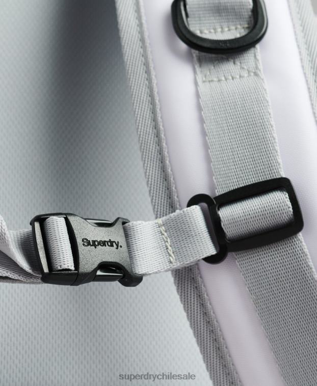 hombres Superdry blanco mochila con gráfico de lona de montaña 2R68Z1610