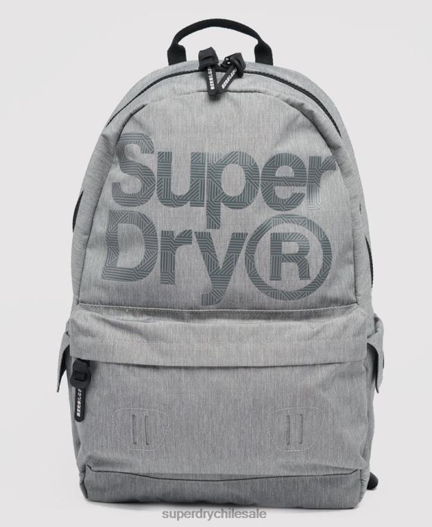 hombres Superdry gris mochila con logo 2R68Z1852