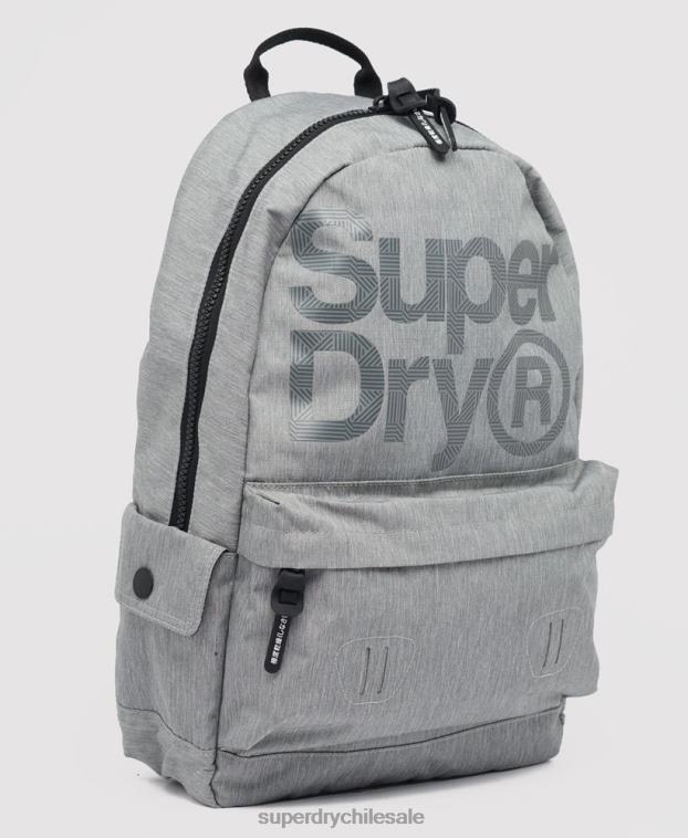 hombres Superdry gris mochila con logo 2R68Z1852
