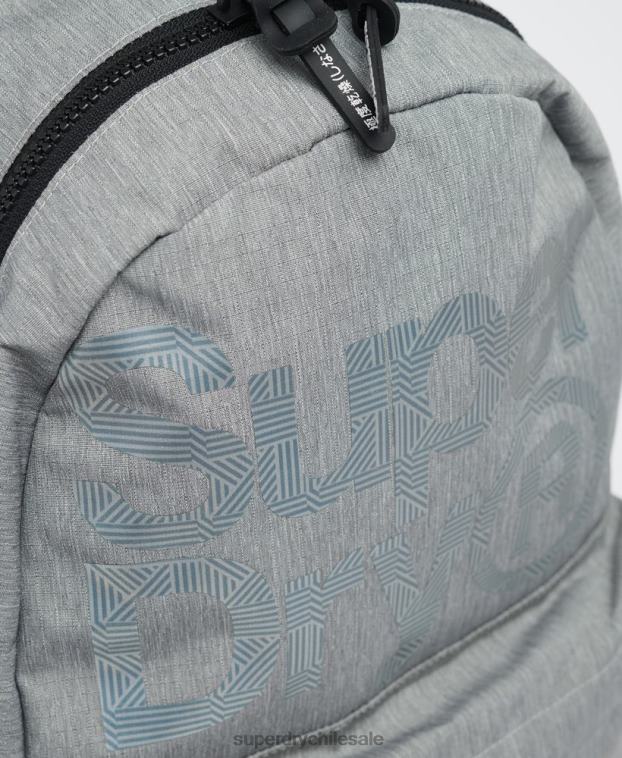 hombres Superdry gris mochila con logo 2R68Z1852