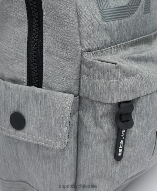 hombres Superdry gris mochila con logo 2R68Z1852