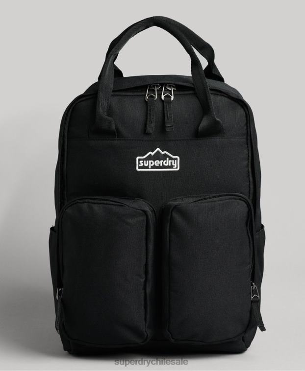 hombres Superdry gris oscuro mochila con asa superior 2R68Z1654