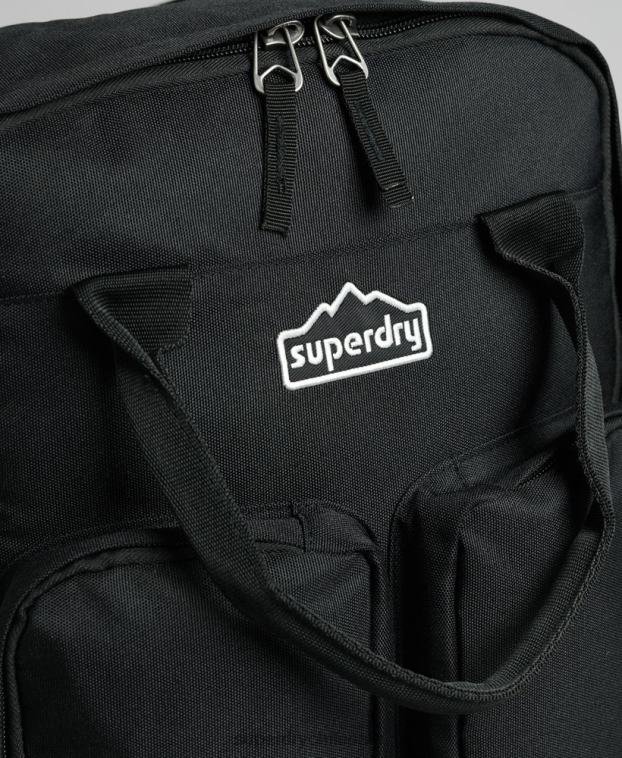 hombres Superdry gris oscuro mochila con asa superior 2R68Z1654