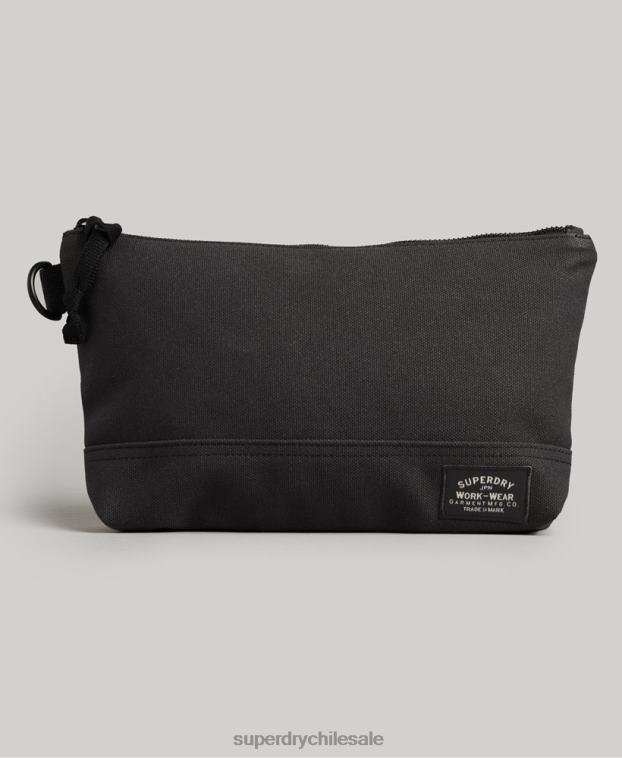hombres Superdry gris oscuro neceser clásico 2R68Z1873