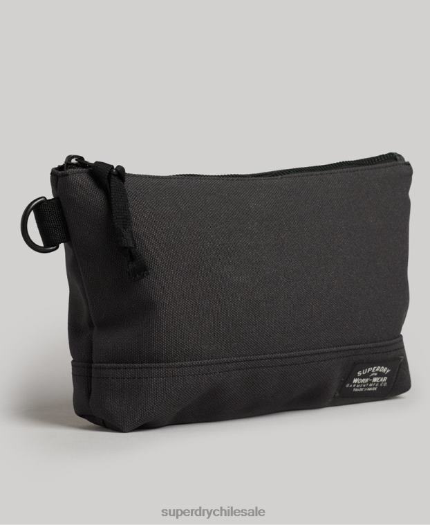 hombres Superdry gris oscuro neceser clásico 2R68Z1873