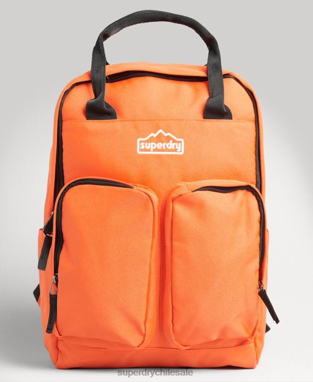 hombres Superdry naranja mochila con asa superior 2R68Z1662