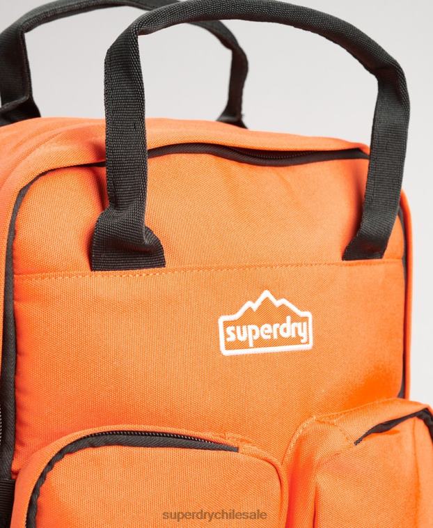 hombres Superdry naranja mochila con asa superior 2R68Z1662