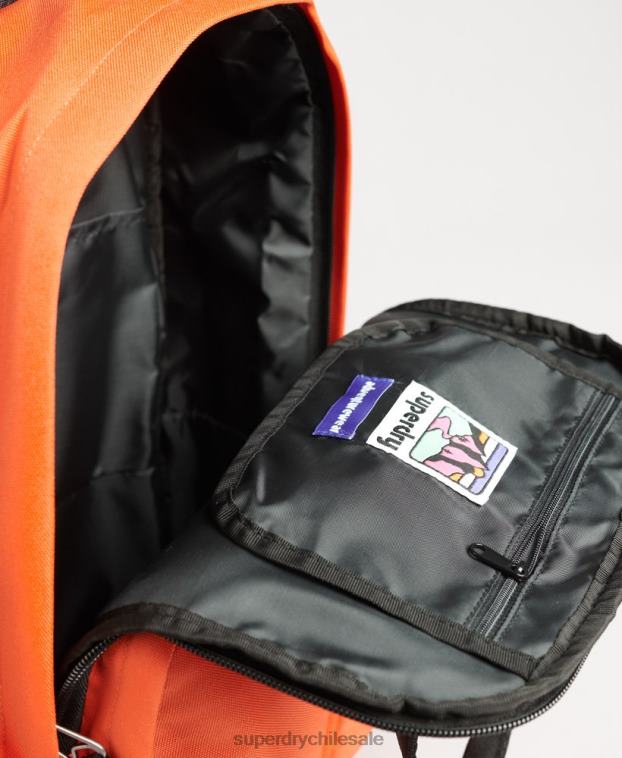 hombres Superdry naranja mochila con asa superior 2R68Z1662