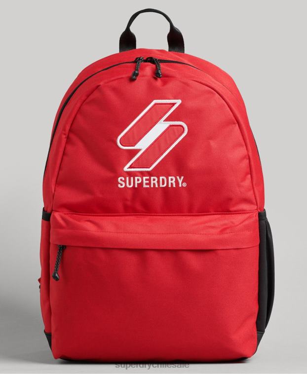 hombres Superdry rojo mochila esencial montana 2R68Z1707
