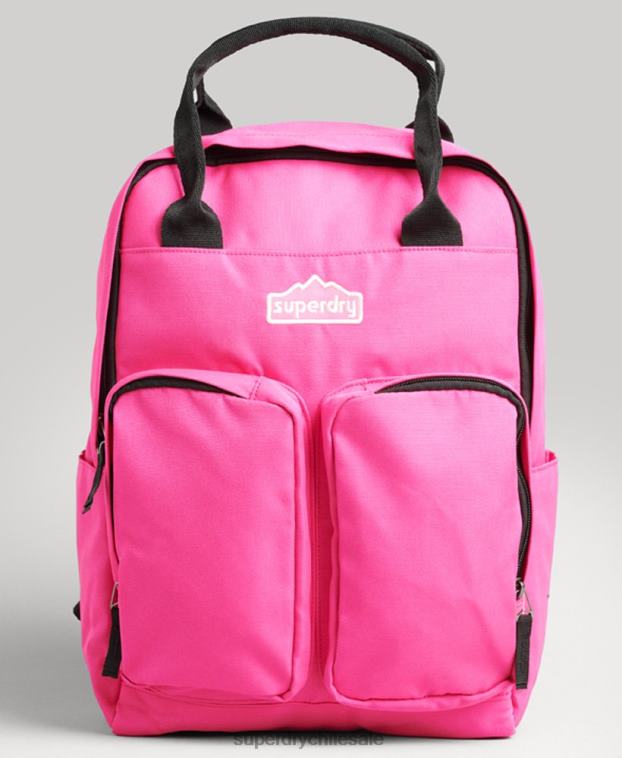 hombres Superdry rosa mochila con asa superior 2R68Z1661