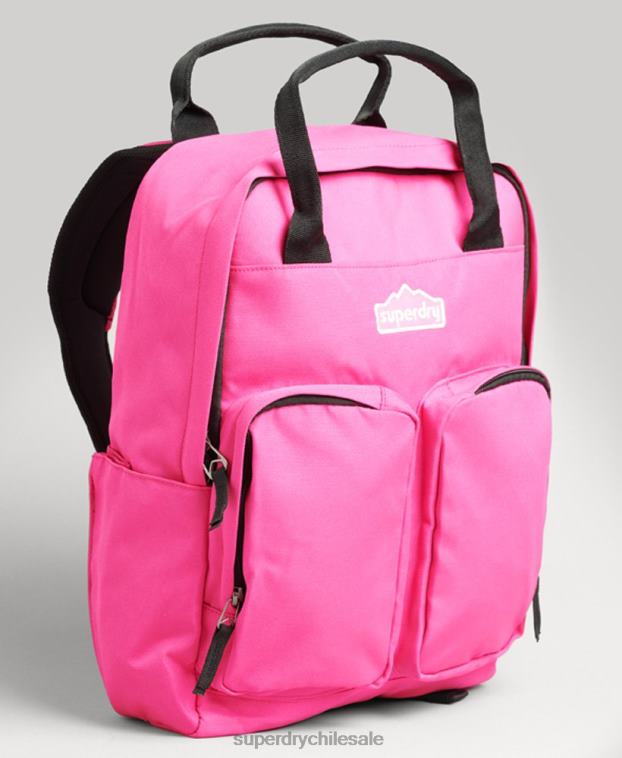 hombres Superdry rosa mochila con asa superior 2R68Z1661