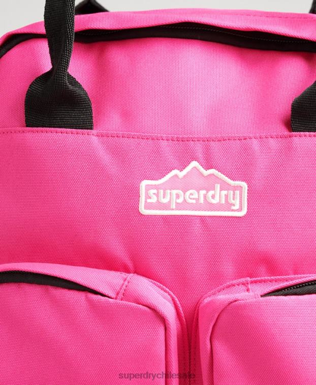 hombres Superdry rosa mochila con asa superior 2R68Z1661