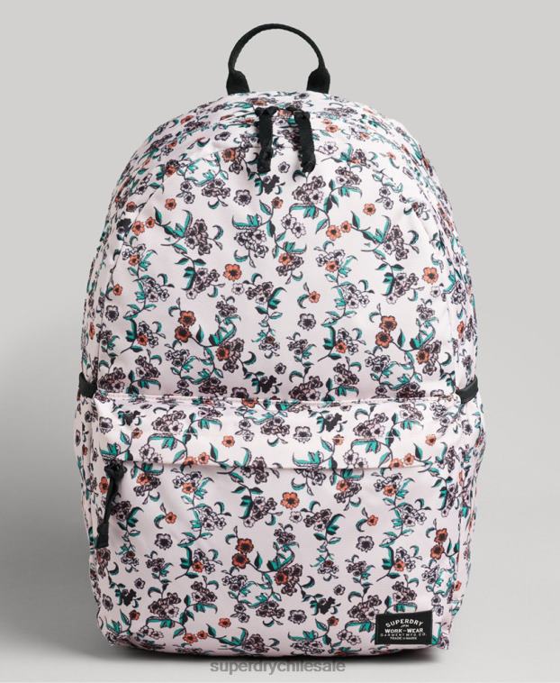 hombres Superdry rosa mochila montana estampada 2R68Z1634