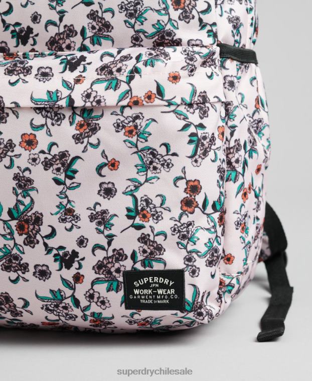 hombres Superdry rosa mochila montana estampada 2R68Z1634