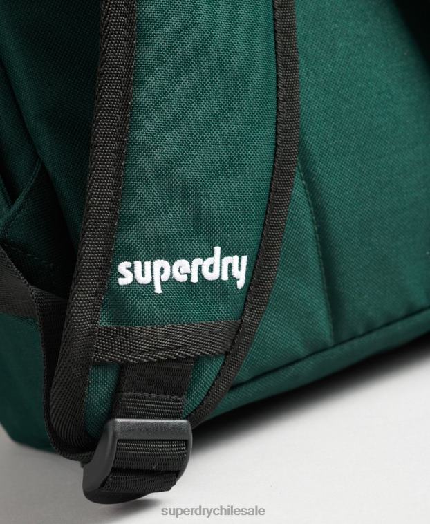 hombres Superdry verde mochila con asa superior 2R68Z1822