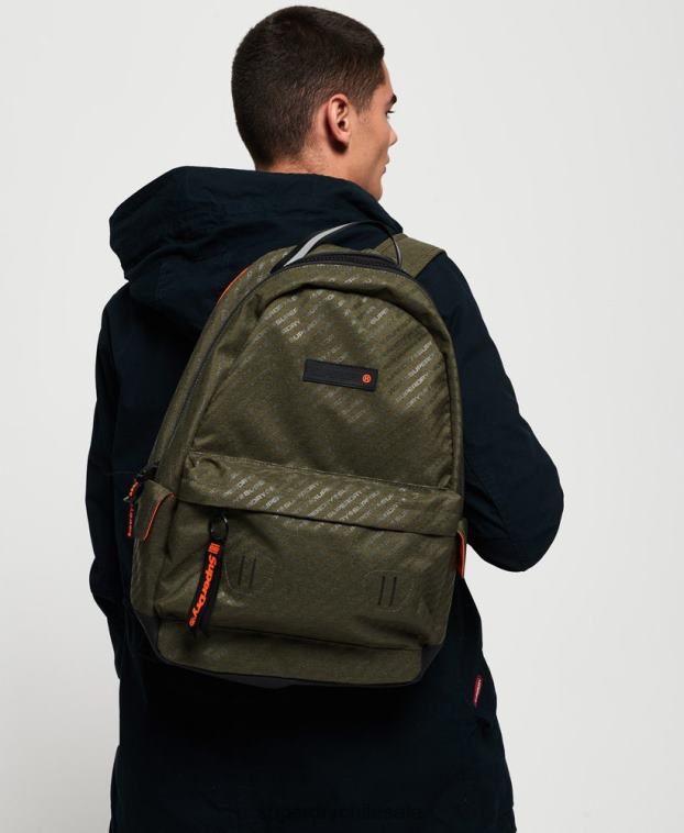 hombres Superdry verde mochila hueca montana 2R68Z1861