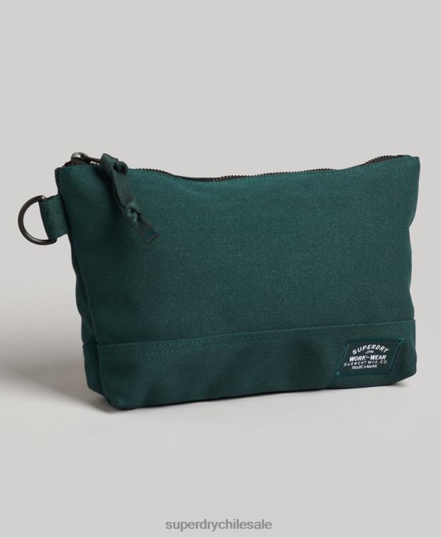 hombres Superdry verde neceser clásico 2R68Z1717