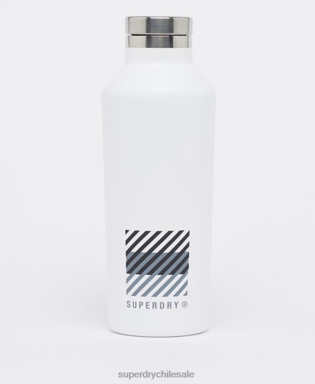 hombres Superdry blanco botella de acero de entrenamiento 2R68Z5368