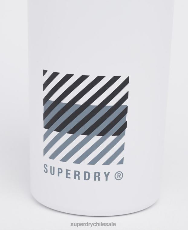 hombres Superdry blanco botella de acero de entrenamiento 2R68Z5368