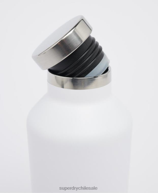 hombres Superdry blanco botella de acero de entrenamiento 2R68Z5368