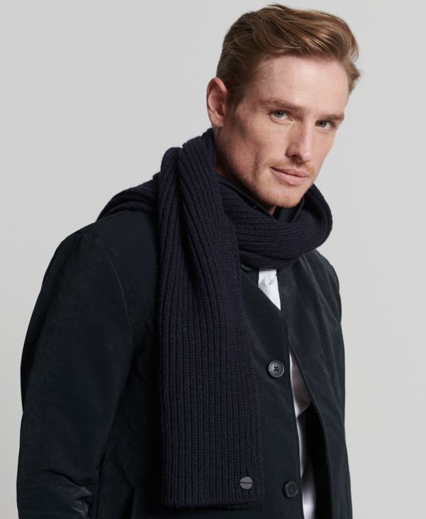 hombres Superdry Armada bufanda de canalé premium studios 2R68Z1813