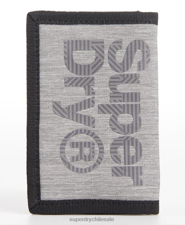 hombres Superdry gris cartera con logo 2R68Z6442