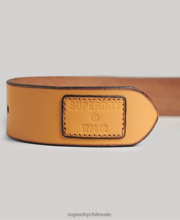hombres Superdry broncearse caja de regalo con cinturón de cuero repujado 2R68Z1650