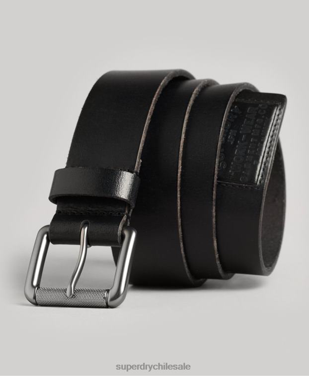 hombres Superdry negro cinturón de insignia 2R68Z1870