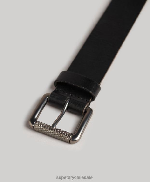 hombres Superdry negro cinturón de insignia 2R68Z1870