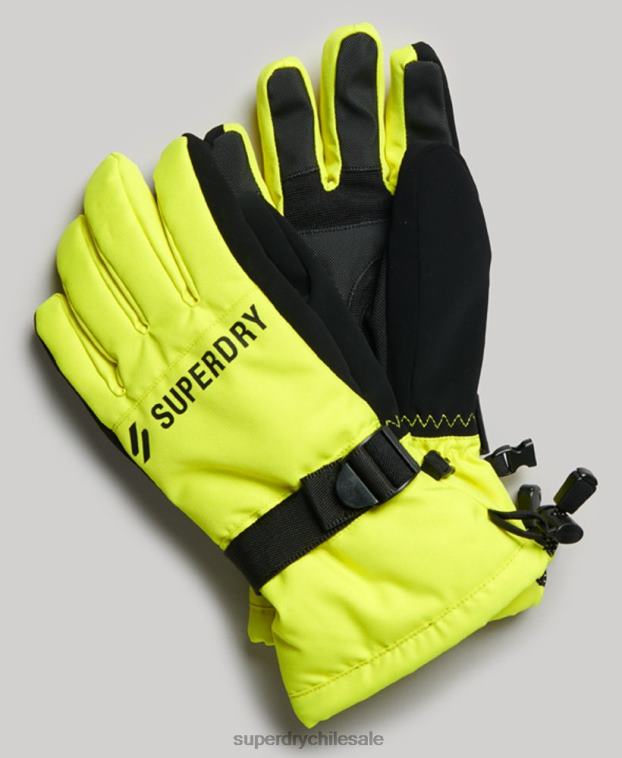 hombres Superdry amarillo guantes de nieve 2R68Z1388
