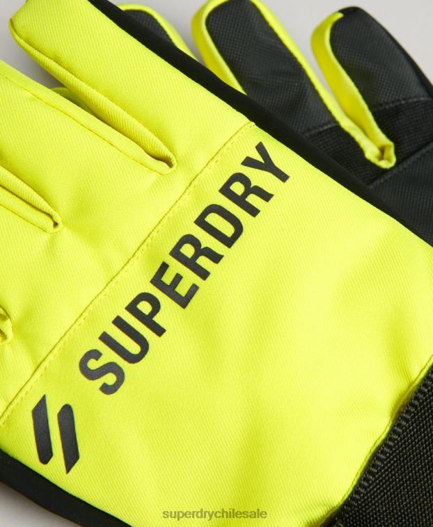 hombres Superdry amarillo guantes de nieve 2R68Z1388