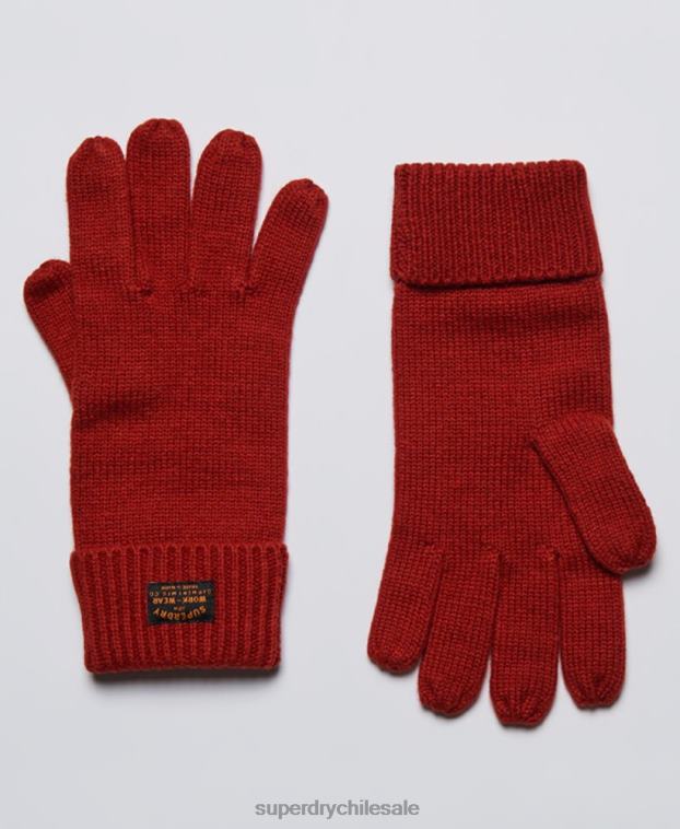 hombres Superdry rojo guantes de radar 2R68Z6392