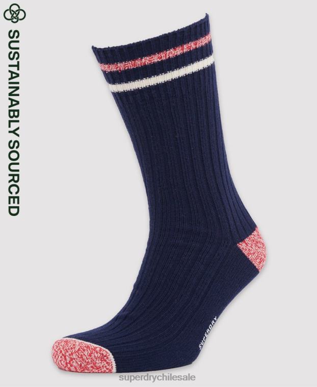 hombres Superdry Armada calcetines de tubo Heritage de algodón orgánico 2R68Z1827