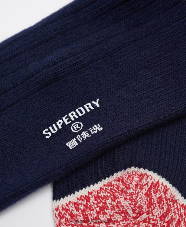 hombres Superdry Armada calcetines de tubo Heritage de algodón orgánico 2R68Z1827