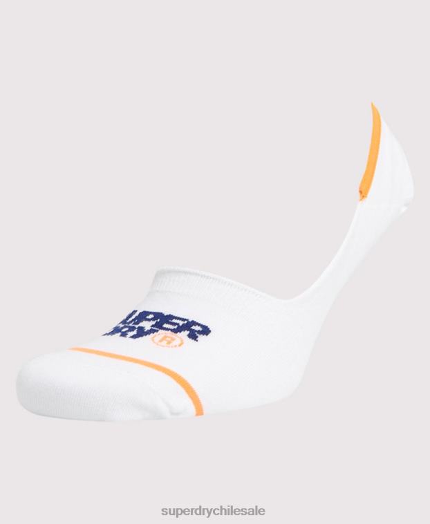 hombres Superdry blanco calcetines deportivos invisibles 2R68Z1853