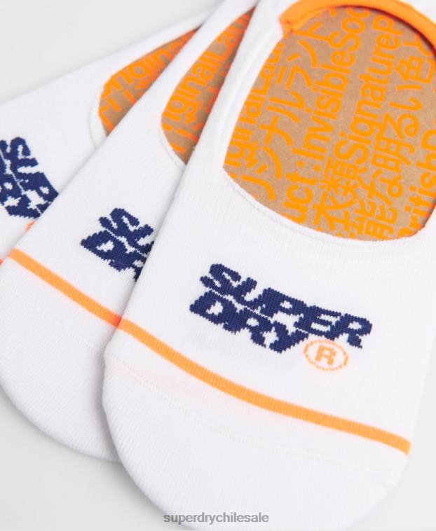 hombres Superdry blanco calcetines deportivos invisibles 2R68Z1853