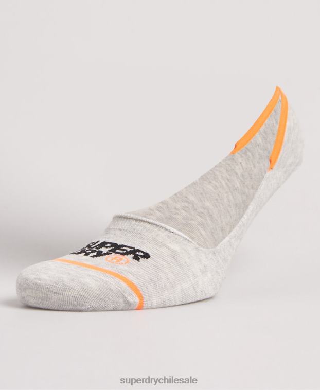hombres Superdry blanco calcetines deportivos invisibles de algodón orgánico 2R68Z1854