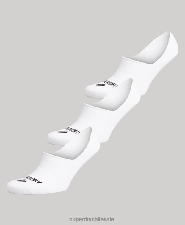 hombres Superdry blanco calcetines invisibles coolmax 2R68Z1428