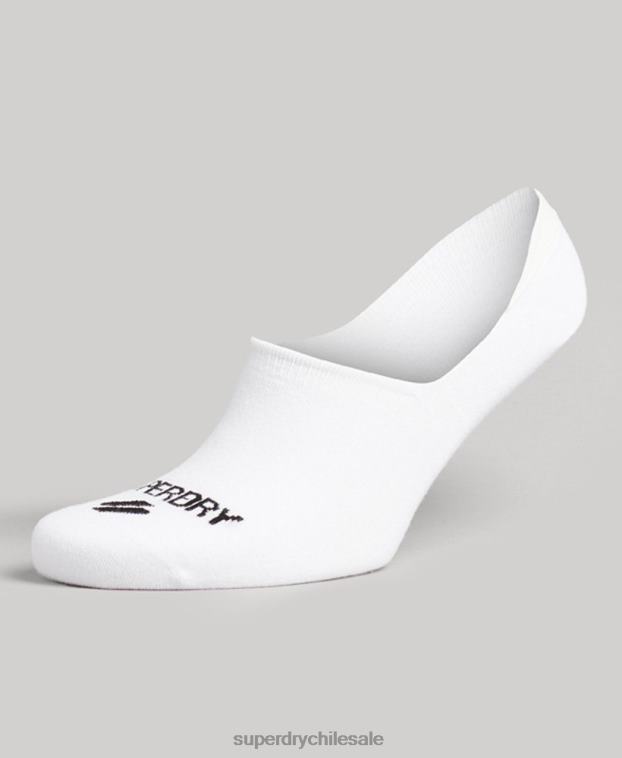 hombres Superdry blanco calcetines invisibles coolmax 2R68Z1428