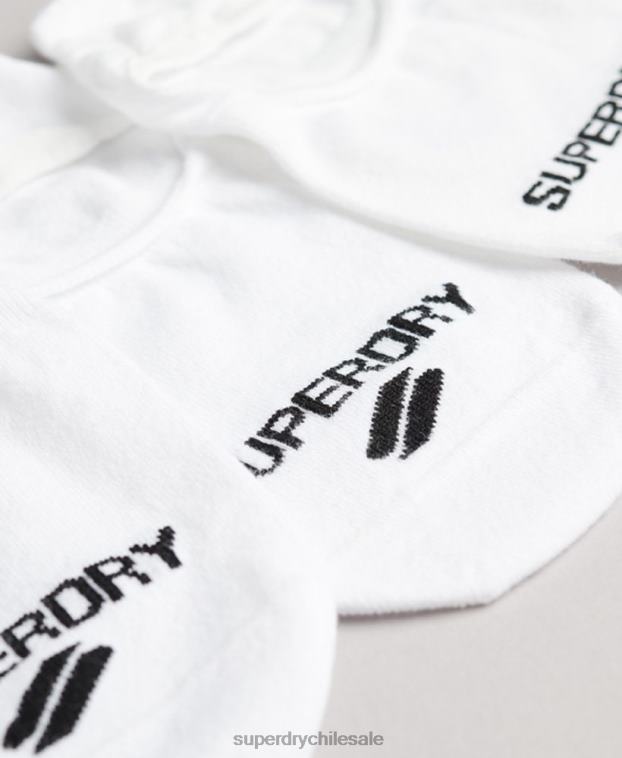 hombres Superdry blanco calcetines invisibles coolmax 2R68Z1428