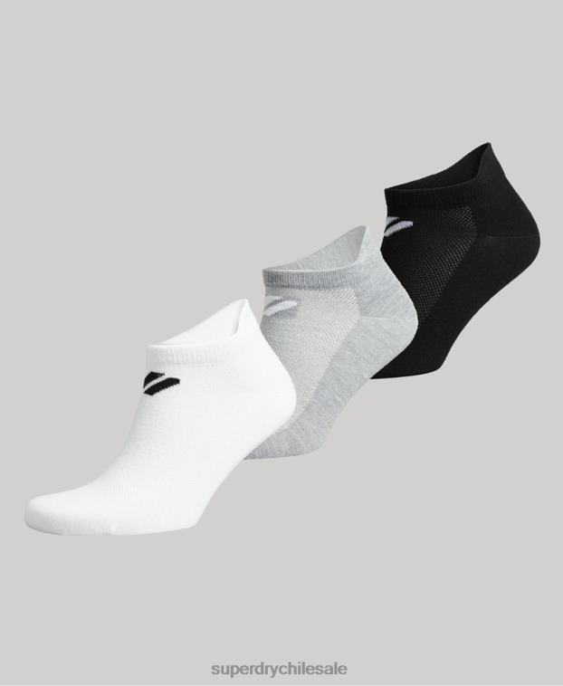 hombres Superdry blanco calcetines tobilleros coolmax 2R68Z1424