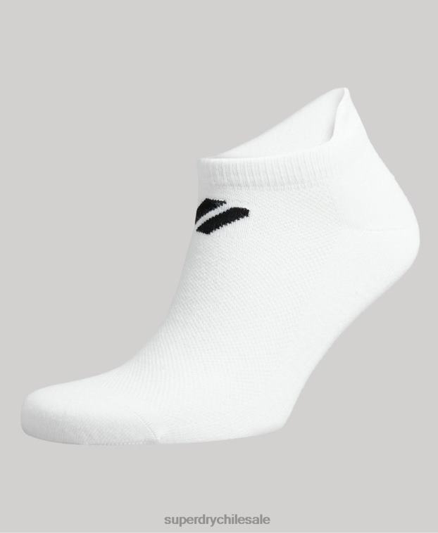 hombres Superdry blanco calcetines tobilleros coolmax 2R68Z1424