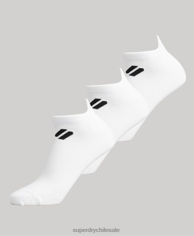 hombres Superdry blanco calcetines tobilleros coolmax 2R68Z1432