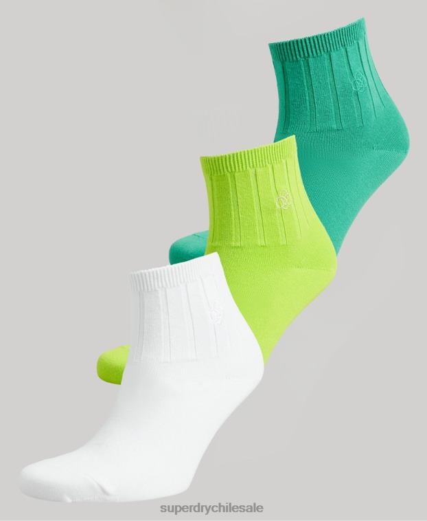 hombres Superdry multi Pack de calcetines tobilleros de algodón orgánico 2R68Z1721