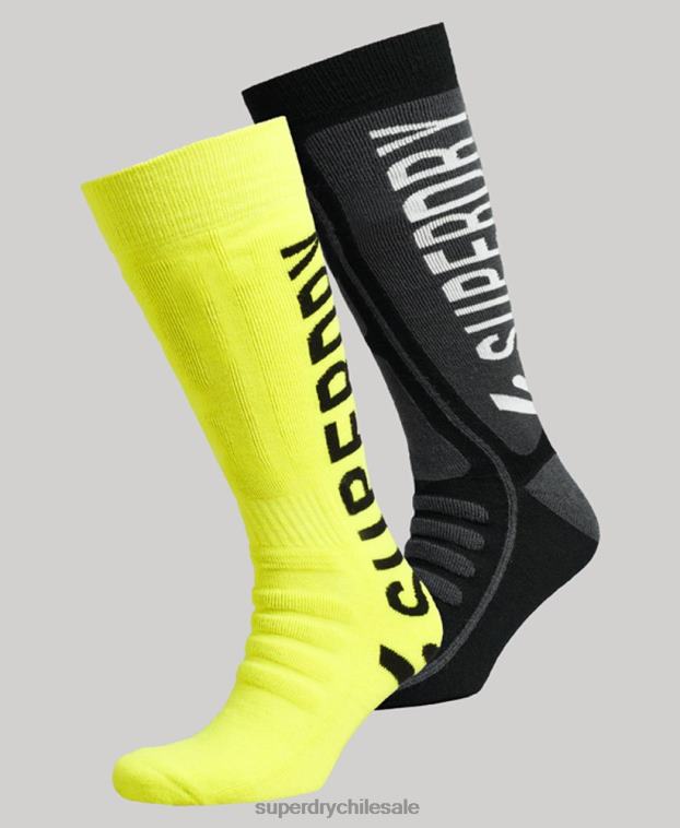 hombres Superdry multi paquete de 2 calcetines de nieve 2R68Z1389
