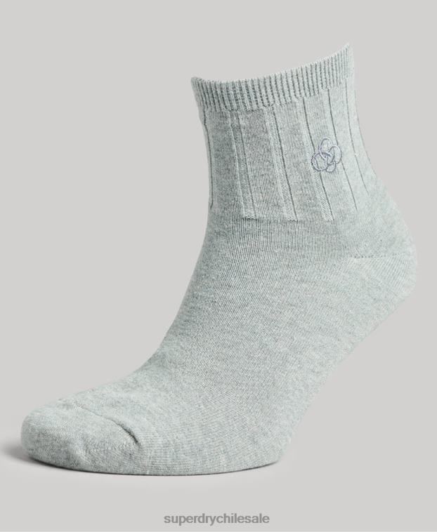 hombres Superdry negro Pack de calcetines tobilleros de algodón orgánico 2R68Z1642