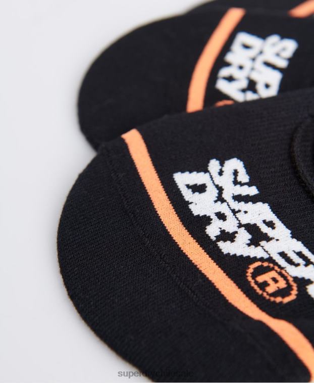 hombres Superdry negro calcetines deportivos invisibles 2R68Z1859