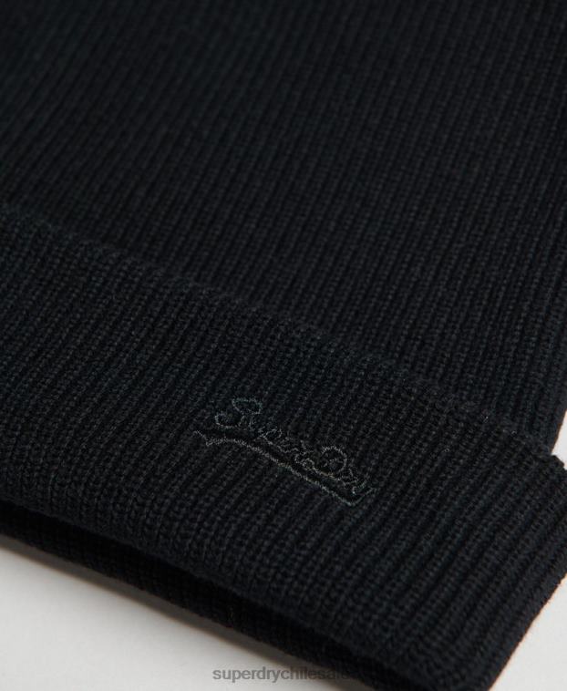 hombres Superdry negro conjunto de accesorios con logotipo vintage 2R68Z1674